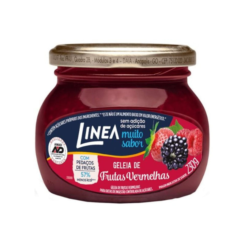 Geléia de Frutas Vermelhas Linea Zero Adição de Açúcar 230g