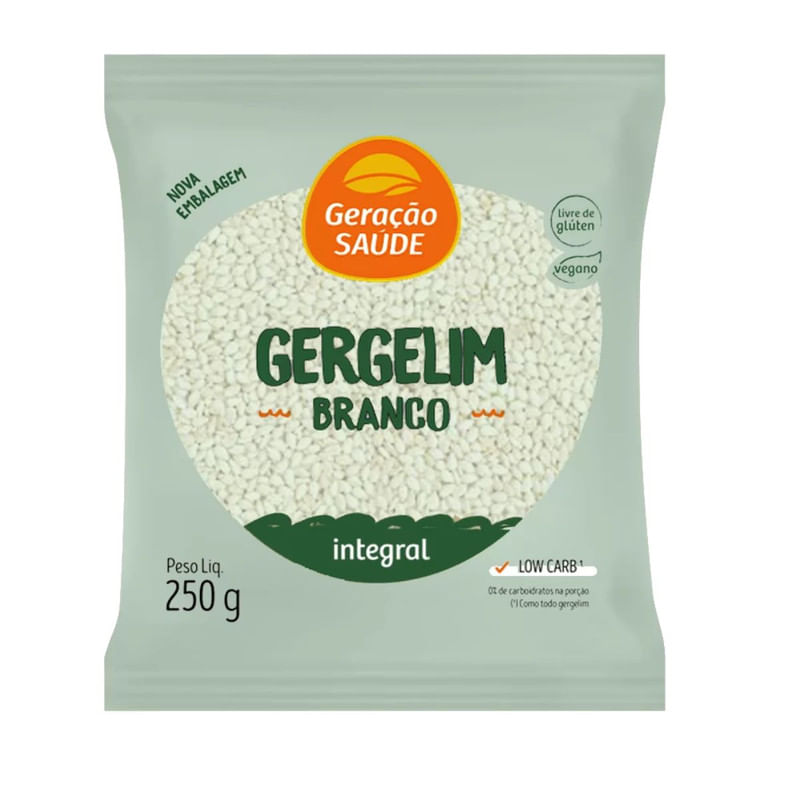 Gergelim Branco Sem Glúten Geração Saúde 250g