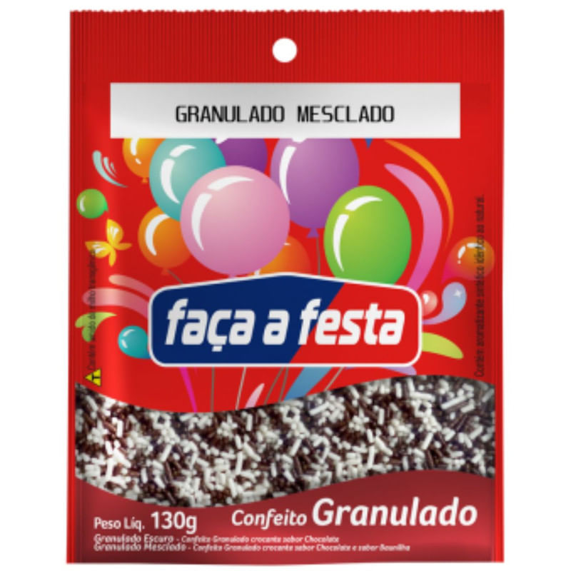 Granulado Mesclado Faça a Festa Pacote 130g