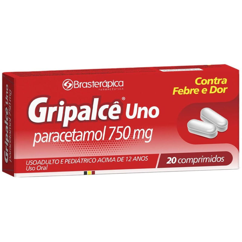 Gripalcê Uno 750mg Com 20 Comprimidos