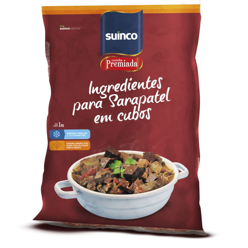 Ingrediente Sarapatel em Cubos Suinco Pacote 1Kg