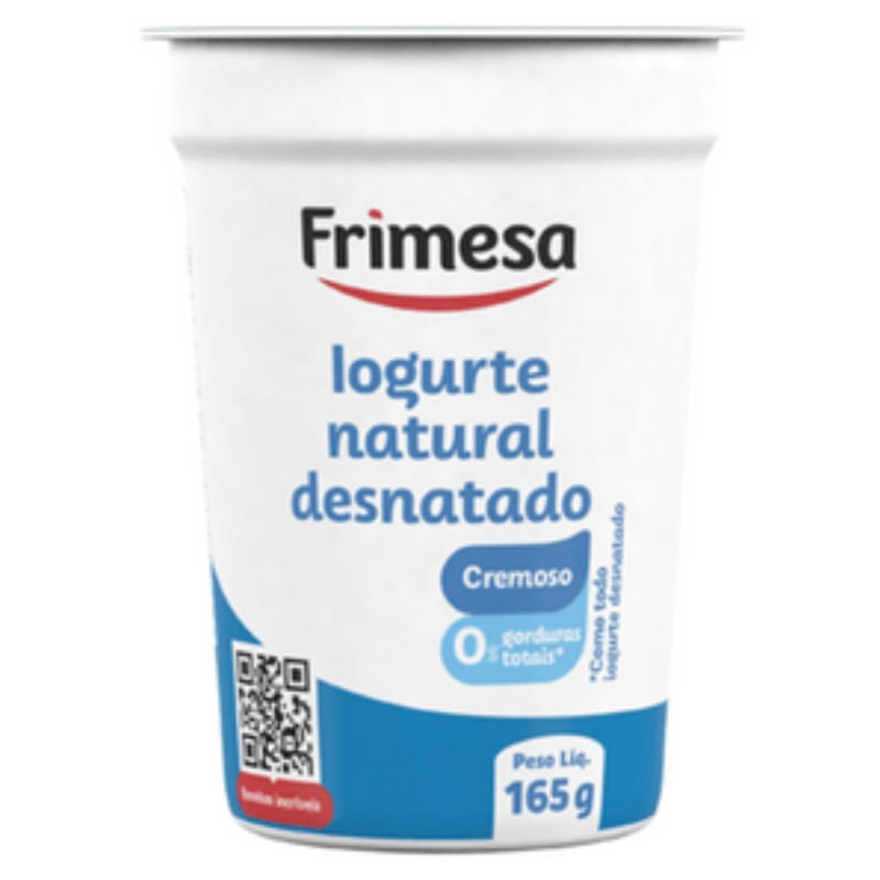 Iogurte Desnatado Natural Frimesa Pote 165g