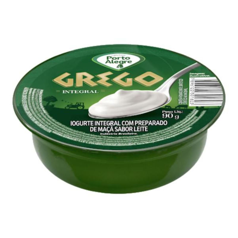 Iogurte Grego Integral Porto Alegre Pote 90g