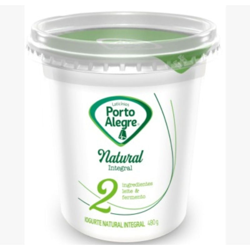 Iogurte Integral Natural Porto Alegre Pote 480g