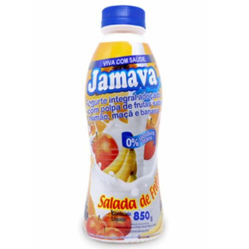 Iogurte Integral de Polpa de Salada de Frutas Jamava Garrafa 850g