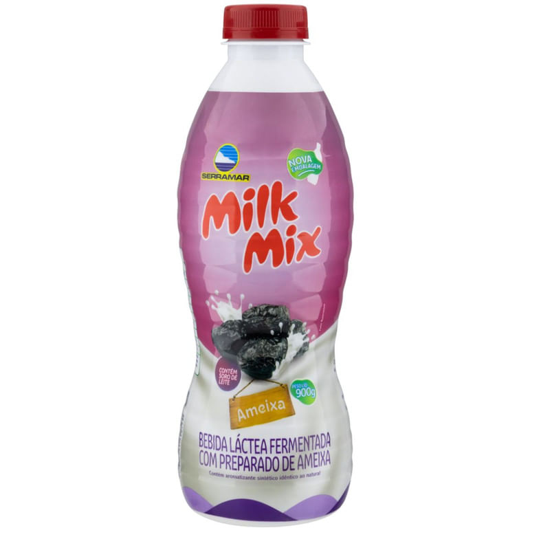 Iogurte Líquido Ameixa Milk Mix Serramar Garrafa 900g