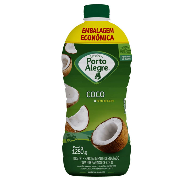 Iogurte Líquido de Coco Porto Alegre Garrafa 1250g