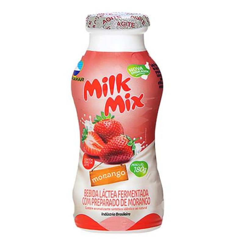 Iogurte Milk Mix Morango Serramar Frasco 180g