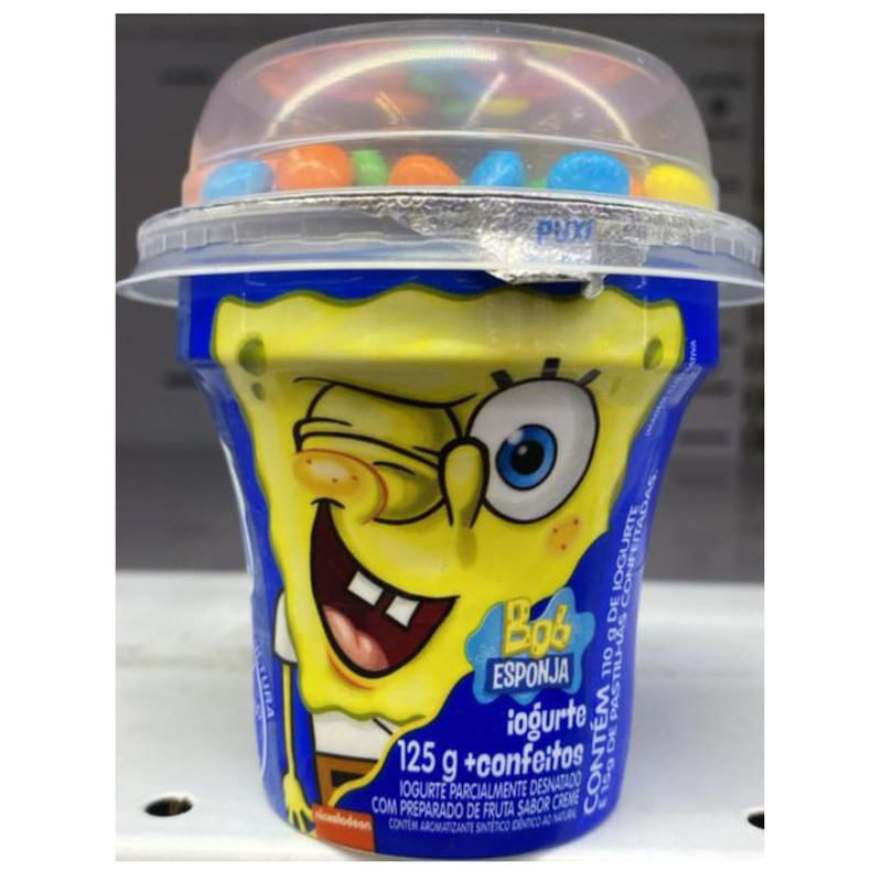 Iogurte com Confeito Bob Esponja Batavo 125g