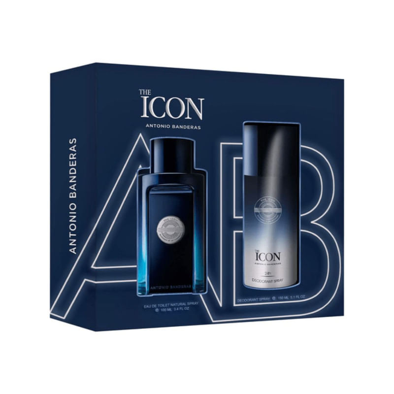 Kit Antonio Banderas Com Perfume The Icon Edt + Desodorante 150ml