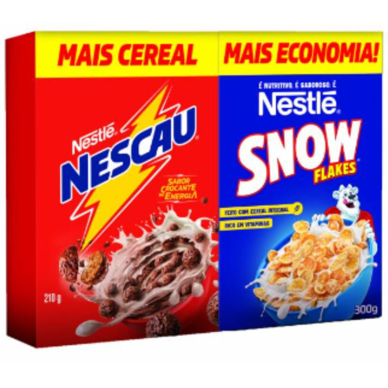 Kit Cereal Matinal Snow Flakes Nescau 400g