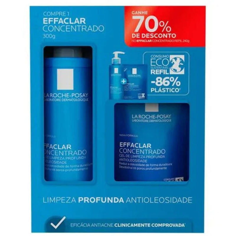 Kit Effaclar Concentrado 300g + Refil 240g La Roche-Posay