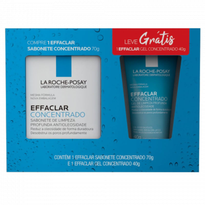 Kit Effaclar Concentrado Gel de Limpeza 40g + Sabonete Em Barra 40g