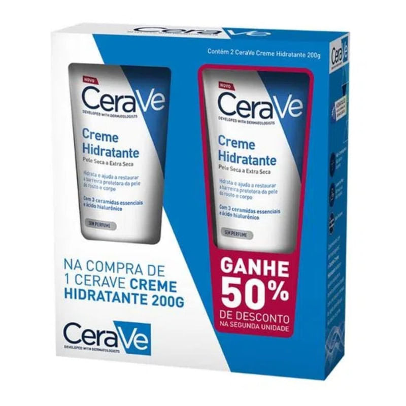 Kit Hidratante Corporal Cerave Creme 2 unidades Com 200g Cada