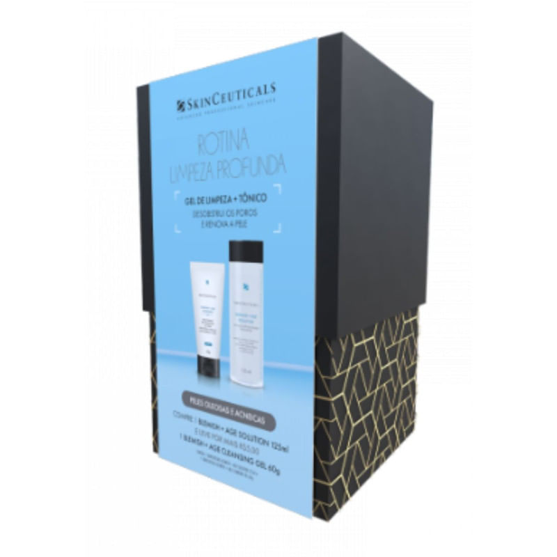 Kit Skinceuticals Blemish + Tônico Facial Age Solution 125 ml e Gel de Limpeza Age Cleansing com 60 g