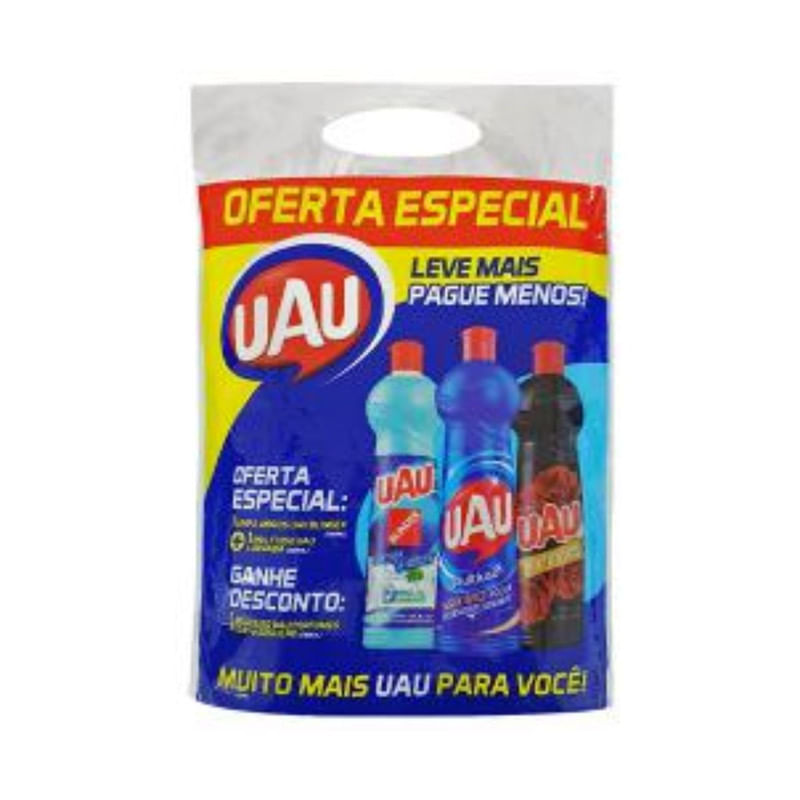 Kit Uau Limpa Vidros + Multi Uso Lavanda 500ml 3 Unidades