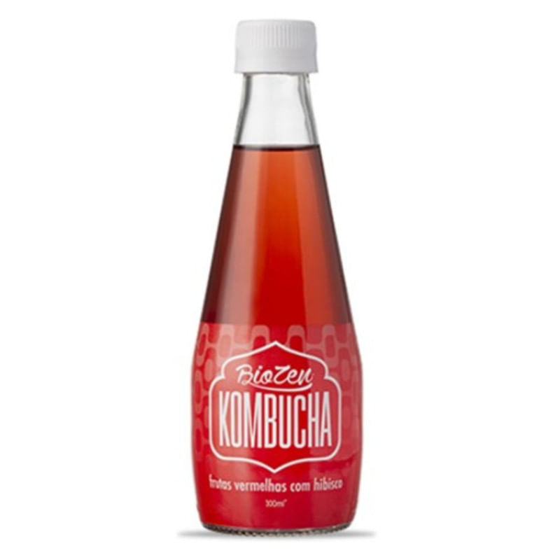 Kombucha Biozen Frutas Vermelhas com Hibisco Garrafa 300ml