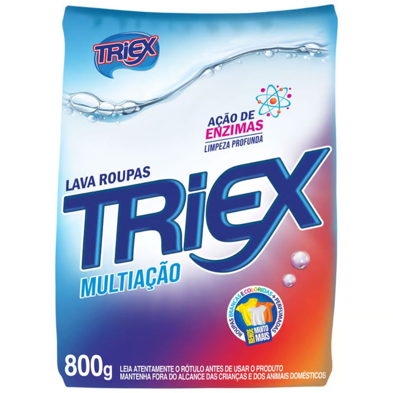 Lava Roupas em Pó Triex Pacote 800g