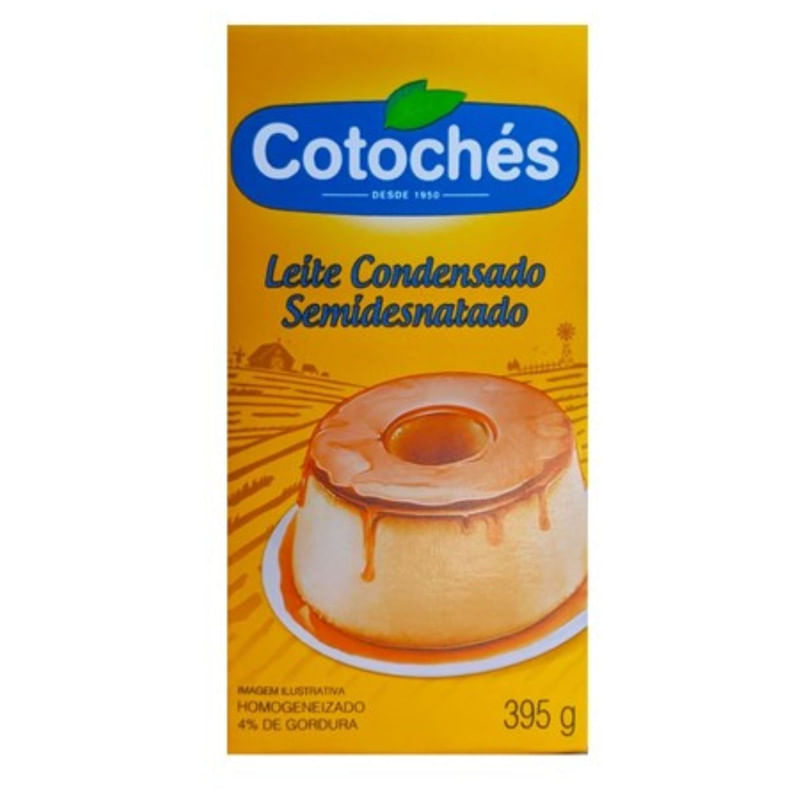 Leite Condensado Semidesnatado Cotoches Caixa 395g