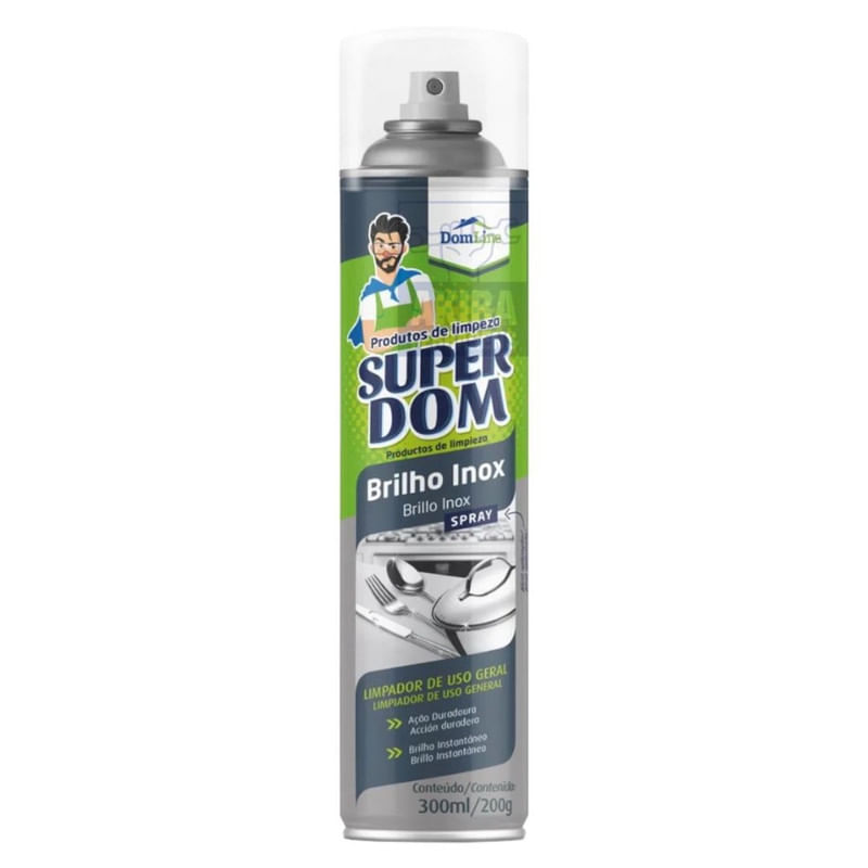 Limpa Inox Super Domline Spray Aerossol com 300 ml