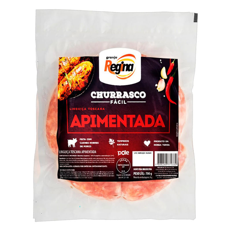 Linguiça Toscana Apimentada Congelada Granja Regina 700g