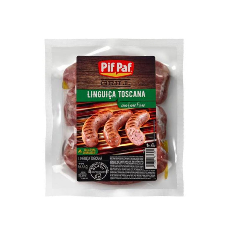 Linguiça Toscana Pif Paf Com Ervas Finas 600g