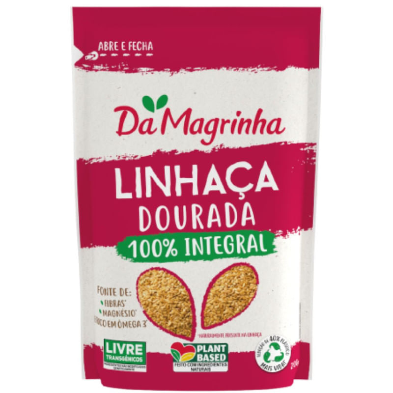 Linhaça Dourada 100% Integral Da Magrinha Pacote 350g