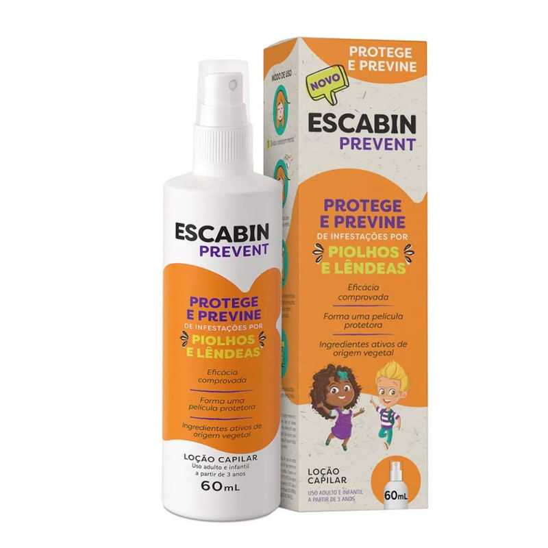 Loção Capilar Spray Escabin Prevent Com 60ml