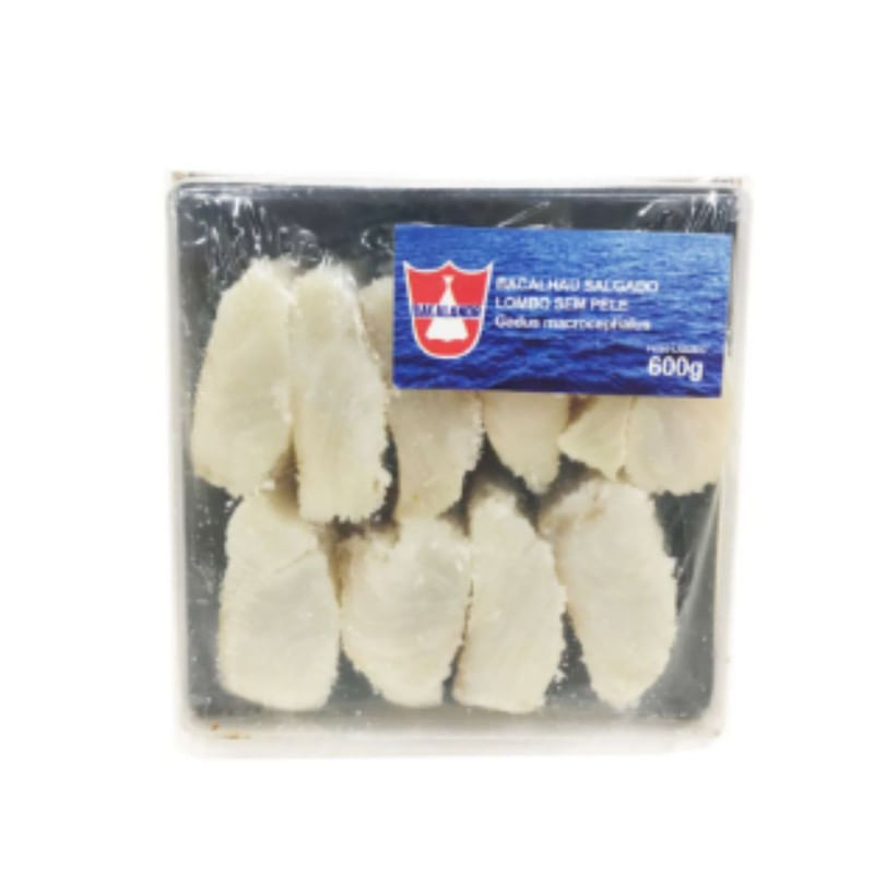 Lombo de Bacalhau Salgado Sem Pele Bacalanor 600g