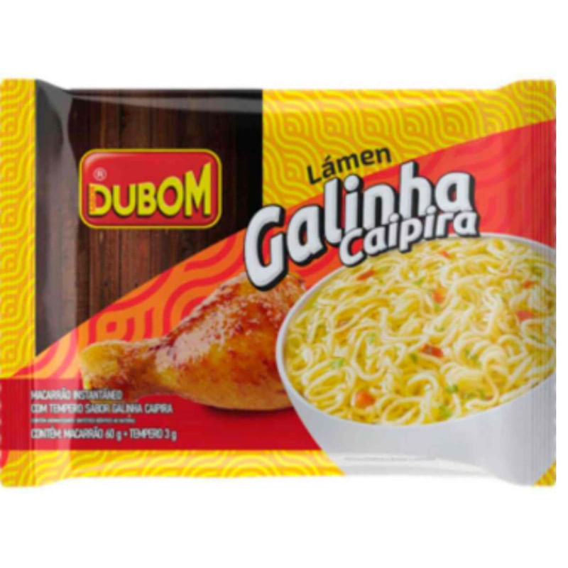 Macarrão Instantâneo Galinha Caipira Dubom 63g