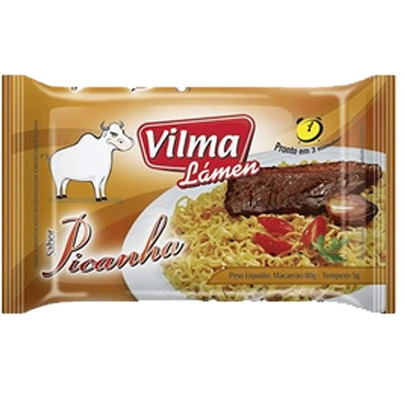 Macarrão Instantâneo Picanha Vilma Pacote 80g