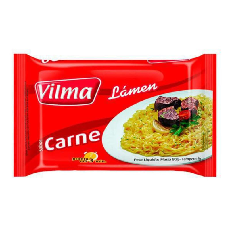 Macarrão Instantâneo Vilma Carne 80g