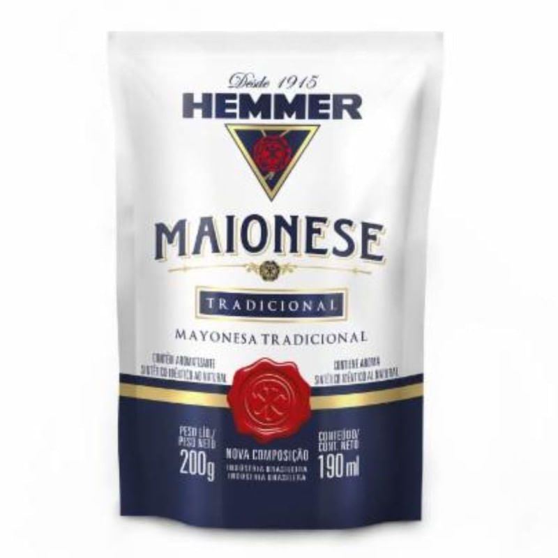 Maionese Tradicional Hemmer Sachê 200g