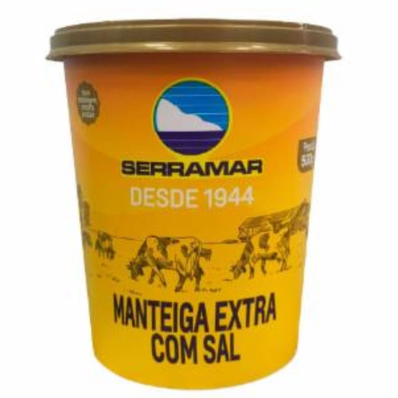 Manteiga Extra com Sal Serramar Pote 500g