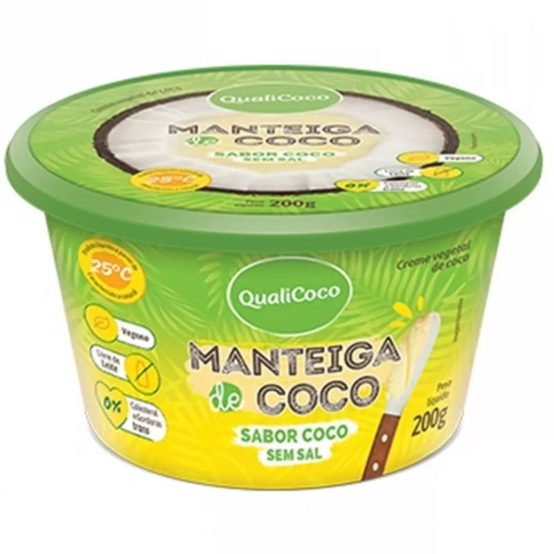 Manteiga de Coco sem Sal Qualicoco Pote 200g