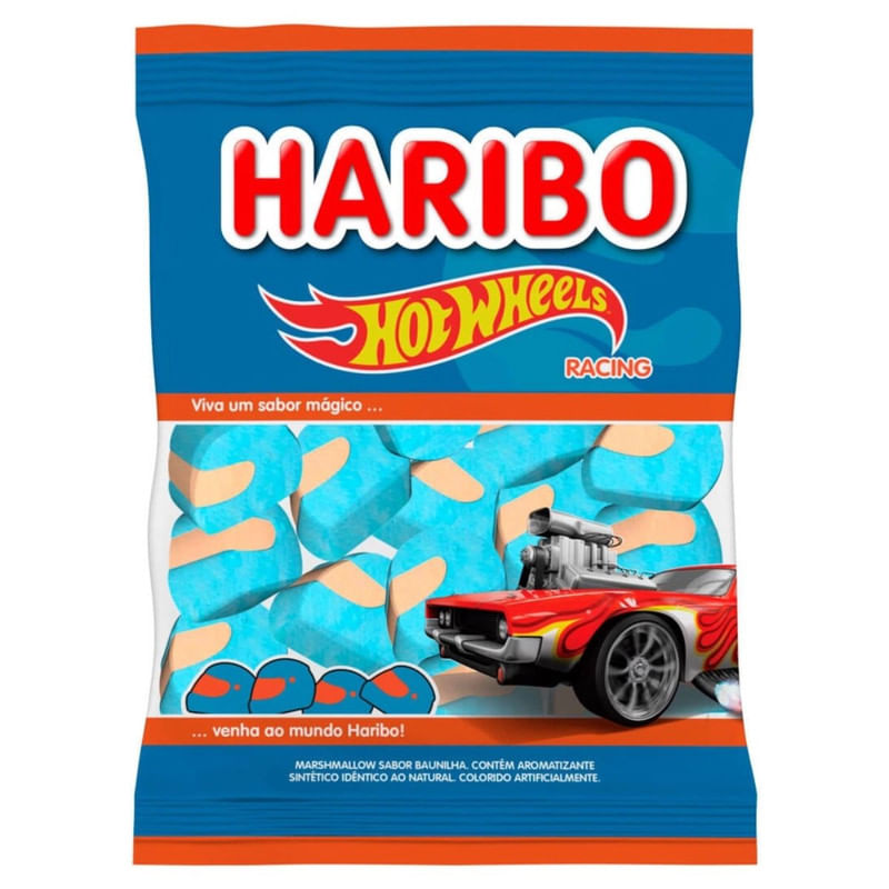 Marshmallow Sabor Baunilha Haribo Hotweels Racing Pacote 200g