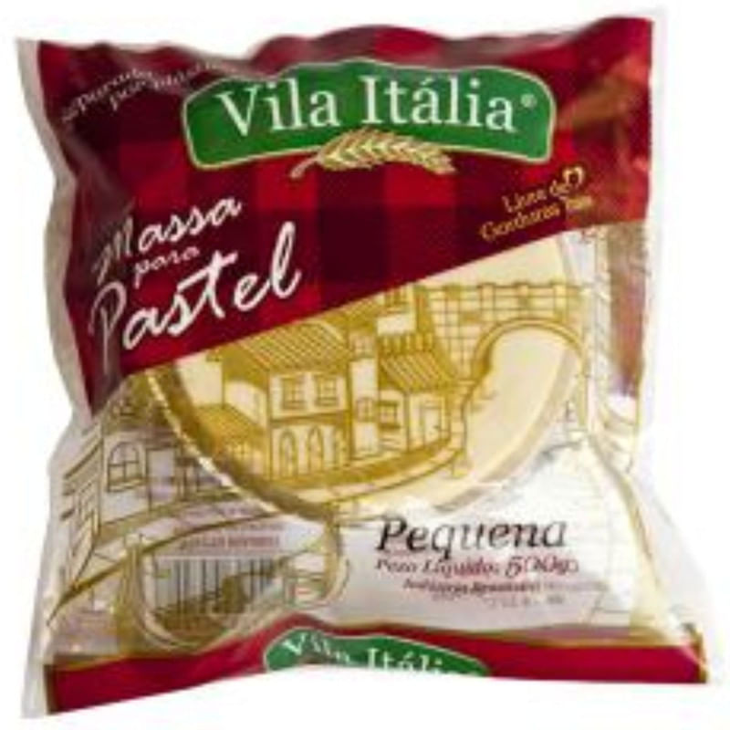 Massa Fresca Pequena para Pastel Vila Itália Pacote 500g