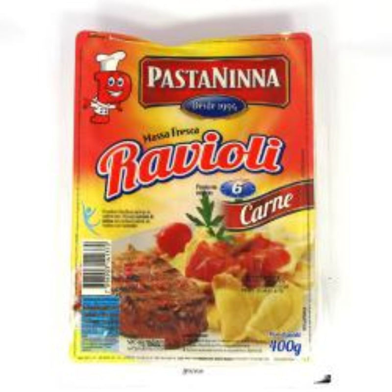 Massa Ravioli Pastaninna de Carne Com 400g