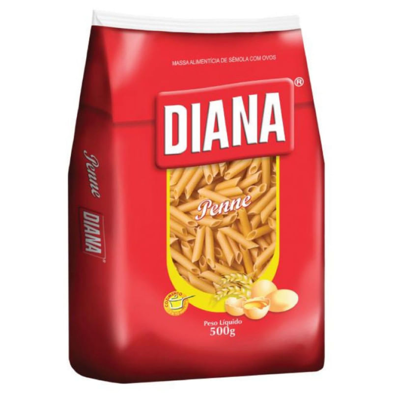 Massa de Sêmola Penne Diana Pacote 500g