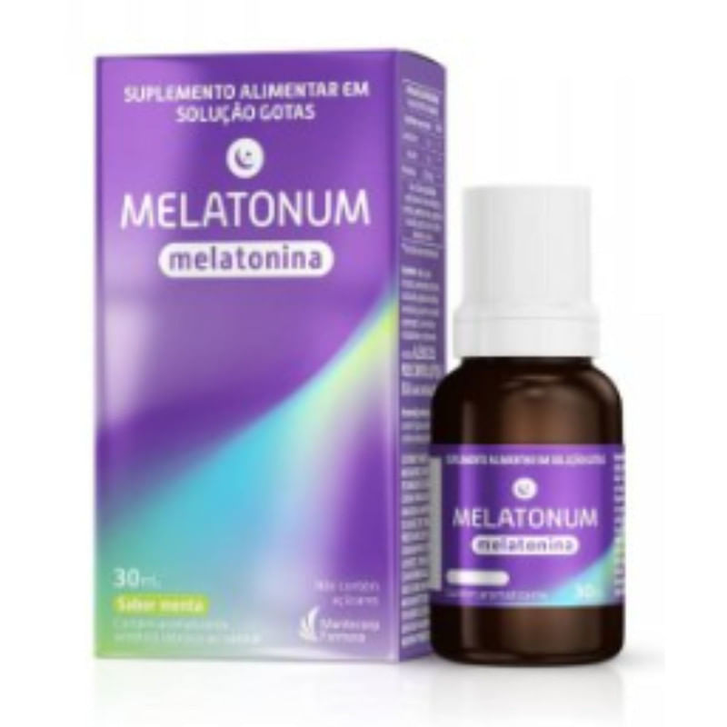 Melatonum Suplemento Alimentar Melatonina em Gotas Sabor Menta com 30 ml