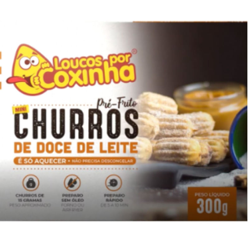 Mini Churros Com Doce De Leite Loucos Por Coxinha 300g