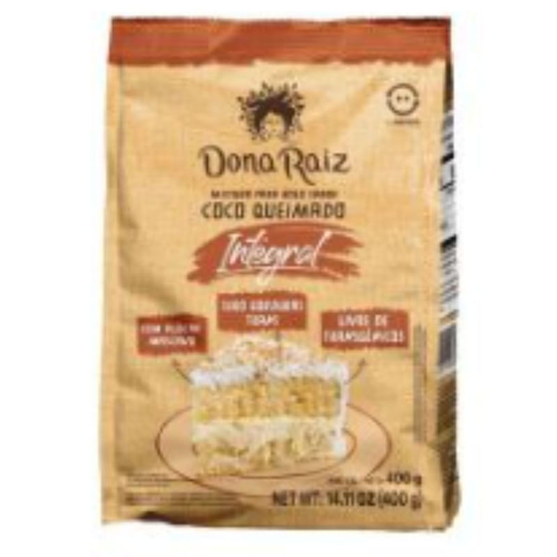 Mistura Para Bolo Integral Sabor Coco Queimado Dona Raiz 400g