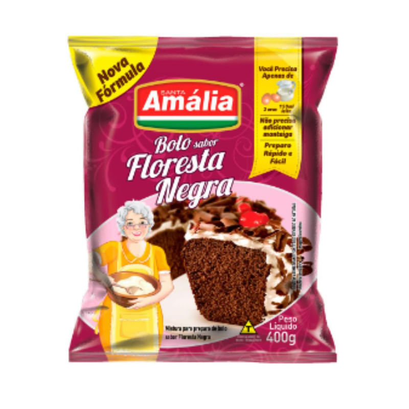 Mistura Para Bolo Sabor Floresta Negra Santa Amália 400g