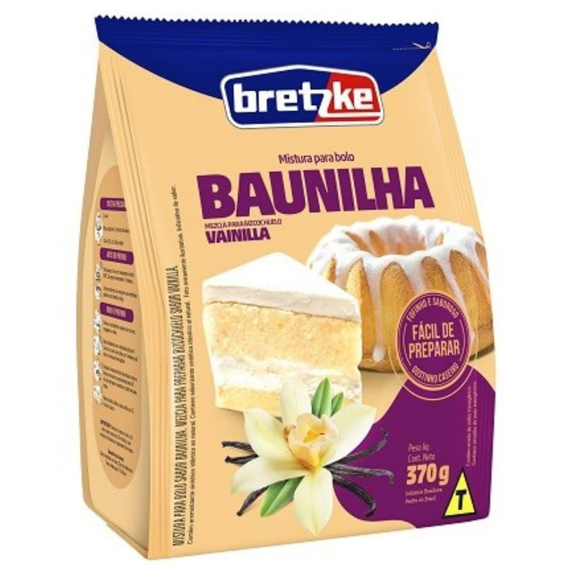 Mistura para Bolo de Baunilha Bretzke Pacote 370g