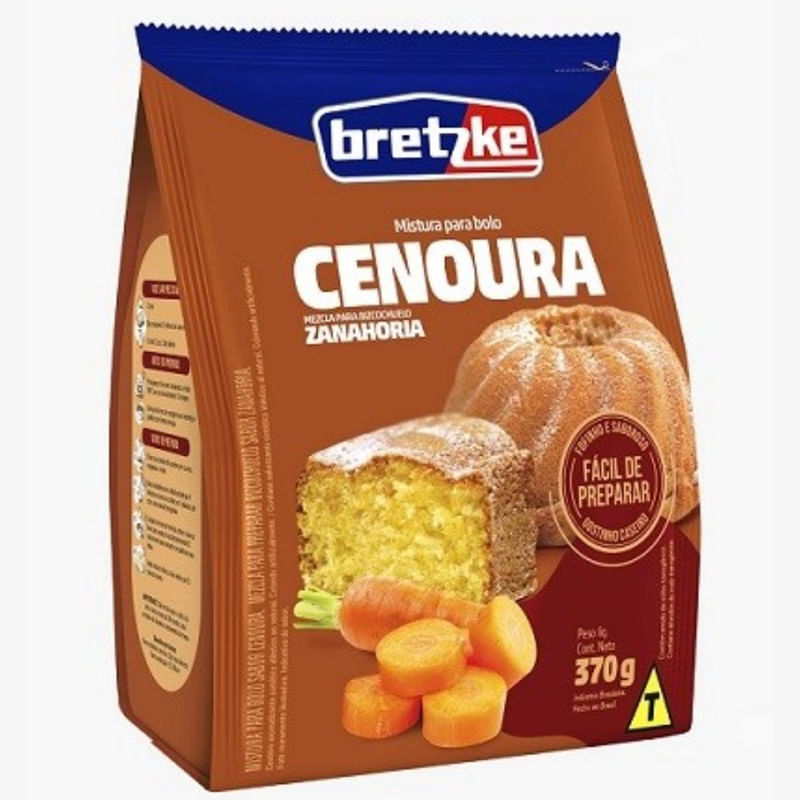 Mistura para Bolo de Cenoura Bretzke Pacote 370g