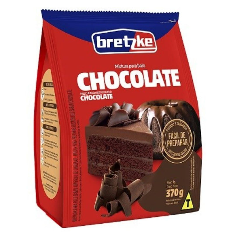 Mistura para Bolo de Chocolate Bretzke Pacote 370g