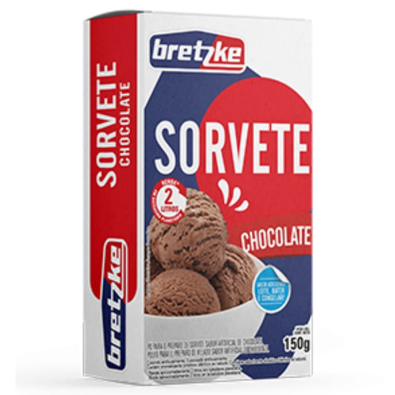 Mistura para Sorvete de Chocolate Bretzke Caixa 150g