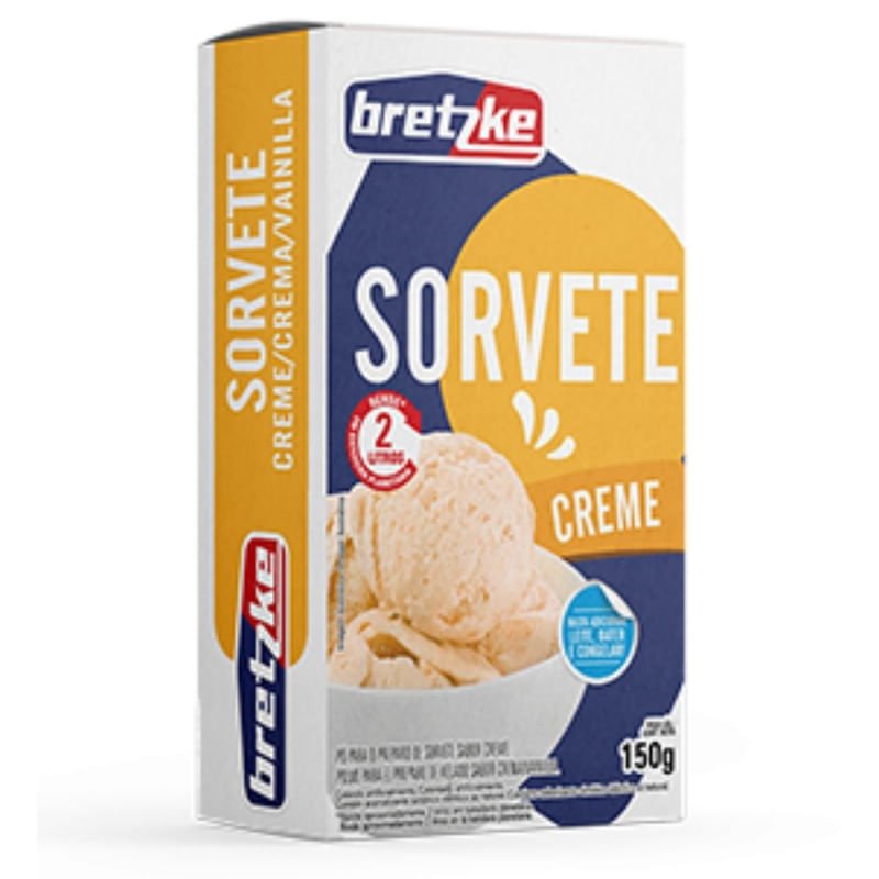 Mistura para Sorvete de Creme Bretzke Caixa 150g