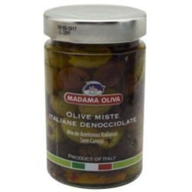 Mix de Azeitonas Italiana em Conserva Madama Oliva sem Caroço Vidro 290g