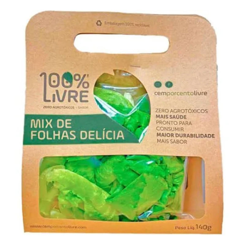 Mix de Folhas Delícia 100% Livre com 140 g